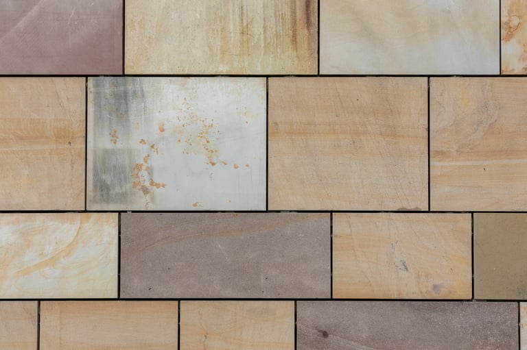 Indian sandstone patio