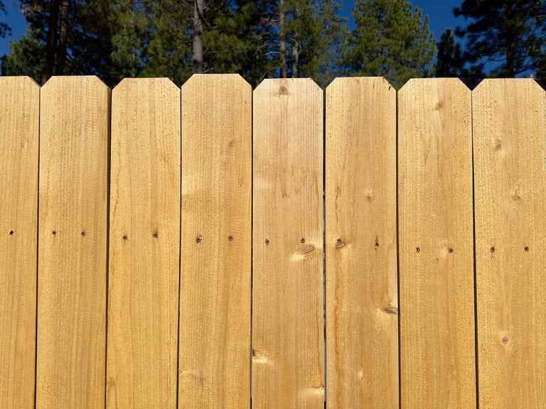 Rustic wooden fence